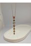 Colorful Stone Gold Y Necklace