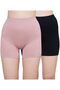 Seamless High Waist Tummy Control Shapewear Boyshort Panty, Size M -XXL, Peach/Black (Pack OF 2) - 2