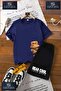 Children's Unisex “Bear Brown Real Sapkali“ Custom Printed Crew Neck T-Shirt - Shorts Set