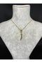 Hz.Ali Zülfikar Sword Gold Steel Necklace
