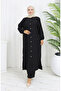 Bürümcük Fabric Tunic Trousers Double Set 2093-03 Black - 2