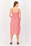 Women Checkered Midi Dress, Multicolor - 4