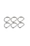 D Metal Ring for Bag Handle D Ring 25 Pieces Nickel 2 cm - 2