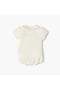 Textured Romper with Short Sleeves and Snap Button Closure - 2