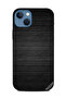 Protective Case Cover For Apple iPhone 13 Dark Black Wooden Pattern