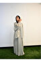 Grey Shiny Kaftan Open Abaya - 2