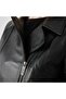 Black Genuine Leather Women's Coat [Tg810051] - 7