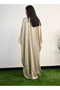 Grey Shiny Kaftan Open Abaya - 3