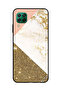 Protective Case Cover For Huawei Nova 7i / P40 Lite Golden Glitter & Matble Pattern