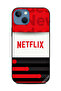 غطاء حماية لهاتف Apple iPhone 13 من Netflix بخطوط حمراء وسوداء