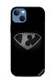 غطاء حماية لهاتف Apple iPhone 13 الأبجدية أبيض وأسود E