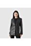 Black Women's Classic Leather Blazer Jacket [Tg810062] - 2