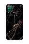 Protective Case Cover For Huawei Nova 7i / P40 Lite Racked Black Marble Pattern