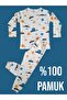 Long-Sleeved Patterned Kids Pajama Set #printedkidspajamas #laundrygarden #galaxypatternpajamas