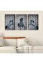 ثلاث لوحات خشبية ام دي اف بتصميم حصان مقاس 120x60 سم