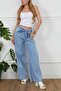 Women's Lace Detailed Elastic Waist Pocket Jeans