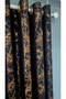Black Bronze Foil Rustic Curtain Eyelet Ring Pipe Ring Decorative Curtain - 2