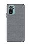 Protective Case Cover For Xiaomi Redmi Note 10 4G Grey Cloth Pattern