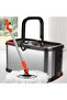 Stainless Steel 25l Household Hand-free Rotary Double Drive Mop Bucket – Spin Mop System - 2