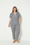 Summer Buttoned Large Size Home Wear - 2