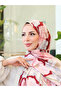 Poppy Flower Pattern Crepe Shawl - 6