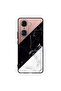 غطاء حماية لهاتف Honor 60 Pro، أبيض، أسود، رخام، بنمط سادة