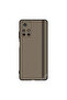 غطاء حماية لهاتف Poco M4 Pro بخطوط حمراء وخضراء على نمط بني