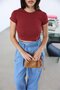 Ribbed Basic Crop Tshirt - 2