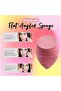 BS-MALL Makeup Sponge Set Blender 7 Pc with Jar - A-Pink - 2