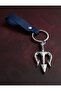 Trident 3-Piece Spear Symbol Keychain Hand Made Real Leather Keychain - 2