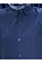 Yelilia Lace-Up Robe Modal Shirt-Pe223 Navy Blue - 2