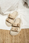 Bassa Women's Straw Detailed Buckle Slippers - 4