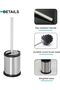Stainless Steel Toilet Brush with Lid Holder – Durable Bathroom Toilet Brush with Strong Bristles - 7