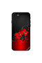 غطاء حماية لجهاز iPhone 8 بنقشة زهور حمراء