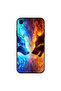 غطاء حماية iPhone XR بتصميم ذئب الماء والنار