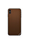 غطاء حماية لجهاز iPhone XS بنقشة جلد بني منقط