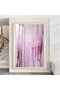 Luxury wooden wall panel with a golden frame and a clear acrylic layer