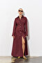 Elle Poplin Burgundy Dress