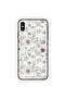 غطاء حماية لهاتف iPhone XS MAX بنقشة زهور ونقاط سوداء