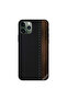غطاء حماية لجهاز iPhone 11 Pro بنمط خشبي وجلدي