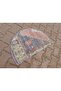 48X73 cm Hand Woven Wonderful Semicircle Vintec Style Carpet, Doorstep Decor, Balcony-Sink Carpet Bek