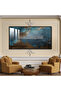 Luxury wooden wall panel with black frame and clear acrylic layer