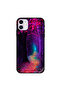 غطاء حماية لجهاز iPhone 11 بتصميم غابة ملونة