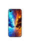 غطاء حماية لجهاز iPhone 8 بتصميم ذئب الماء والنار