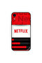 غطاء حماية iPhone XR بخطوط حمراء وسوداء من Netflix