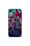 غطاء حماية لهاتف iPhone 8 برسومات لامعة وفراشات