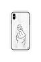 غطاء حماية iPhone XS Snap Love أبيض وأسود