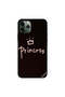 غطاء حماية لجهاز iPhone 11 Pro Max مكتوب عليه Princess باللون الخوخي