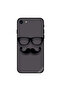 غطاء حماية لجهاز iPhone 8 أسود زجاجي وشارب