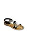Voyager B160 Women's Stone Patterned Genuine Leather Orthopedic Sole Comfortable and Stylish Sandals
